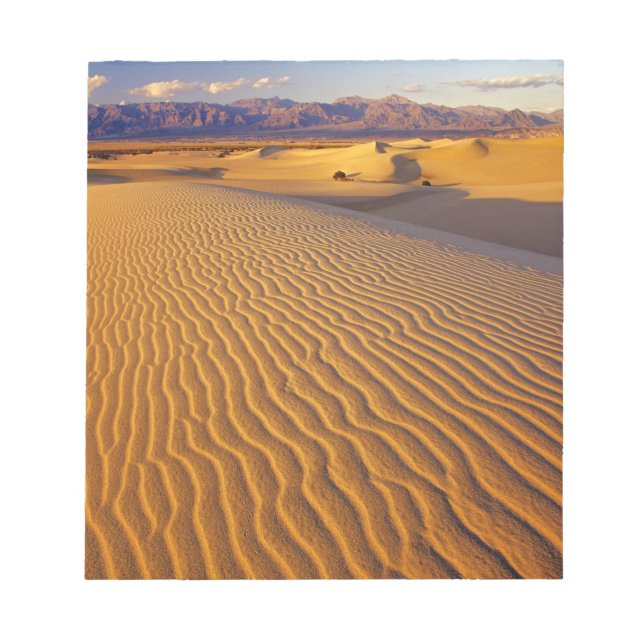 Bloco De Notas Dunas de areia Mesquite Flat em Death Valley (Frente)
