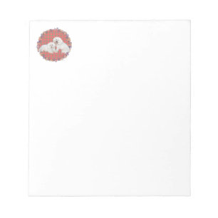 Bloco De Notas Duo de Bichon Frise Xadrez