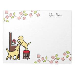 Bloco De Notas Duo personalizado do filhote de cachorro do