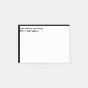 Bloco De Notas Duro nunca matou ninguém