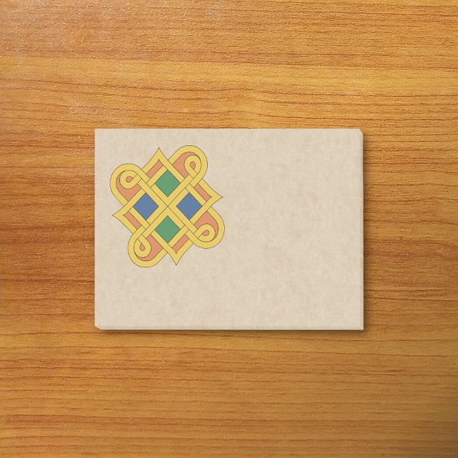 Bloco De Notas Durrow Knotwork 2016 (Durrow Knotwork 2016 Post-it Notes on Desk)