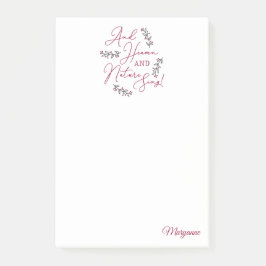 Bloco De Notas E Céu e Canto da Natureza - Personalizado