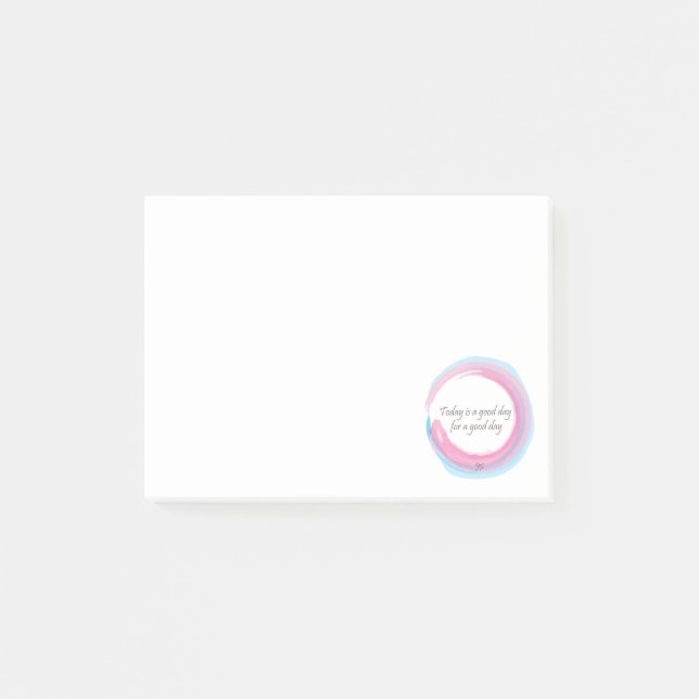 Bloco De Notas "É hoje um bom dia por um bom dia " (Frente)