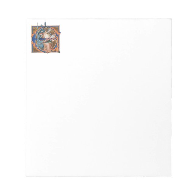 Bloco de notas E inicial iluminado (Frente)