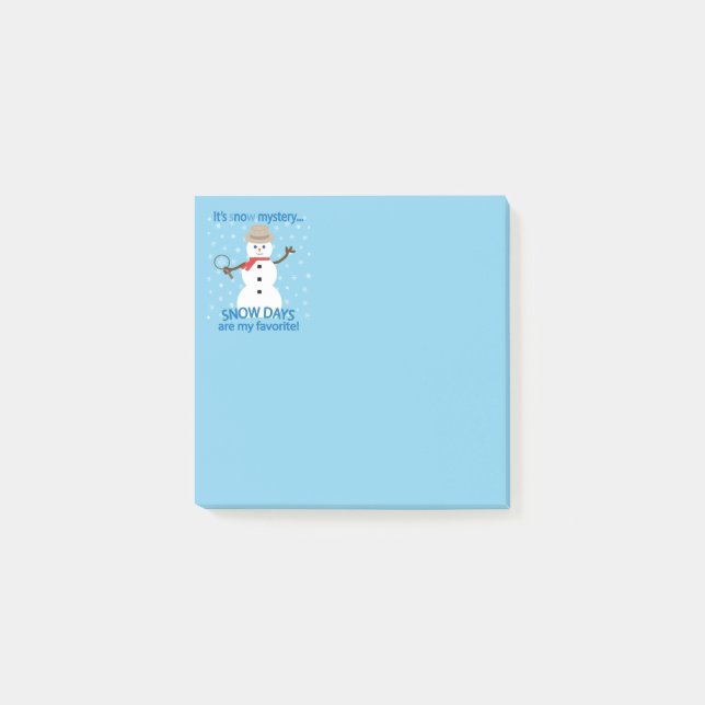 Bloco De Notas É o mistério da Detetive Snowman Blue (Frente)