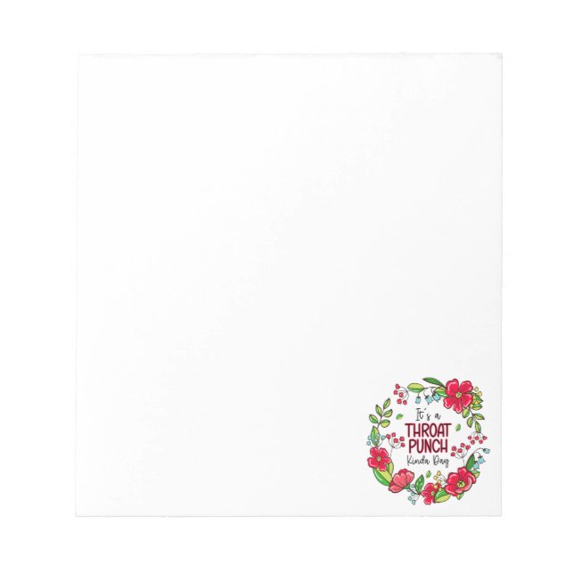 Bloco De Notas É um dia de picada de garganta (Frente)