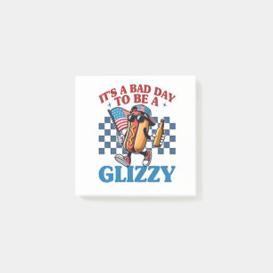 Bloco De Notas É um dia ruim ser uma camiseta Glizzy 4 de julho