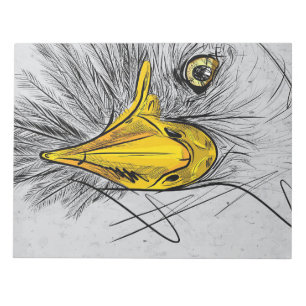 Bloco De Notas Eagle Sketch Face Wall Art