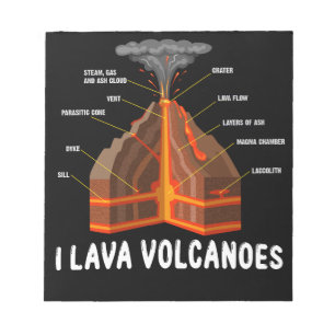 Bloco De Notas Earth Magma Lava Volcano Geology Gift