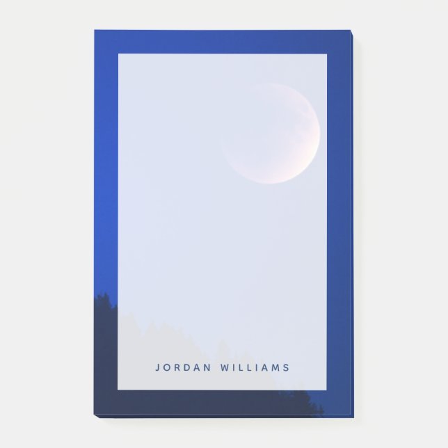 Bloco De Notas Eclipse Lunar Sobre Floresta | Zug, Suiça (Frente)