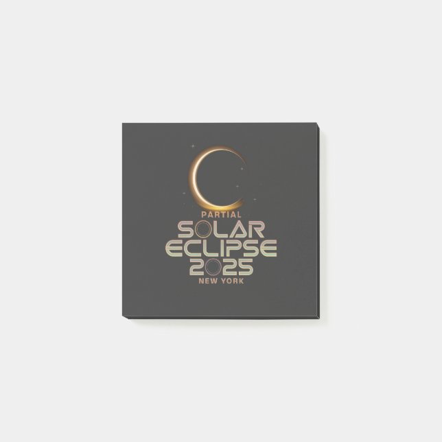 Bloco De Notas Eclipse Solar Parcial 2025 Astronomy Event (Frente)