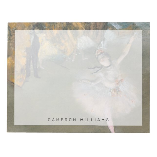 Bloco De Notas Edgar Degas | A estrela ou o dançarino do Palco (Frente)