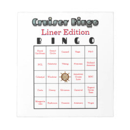 Bloco De Notas Edição Liner do Bingo de Cruzeiros