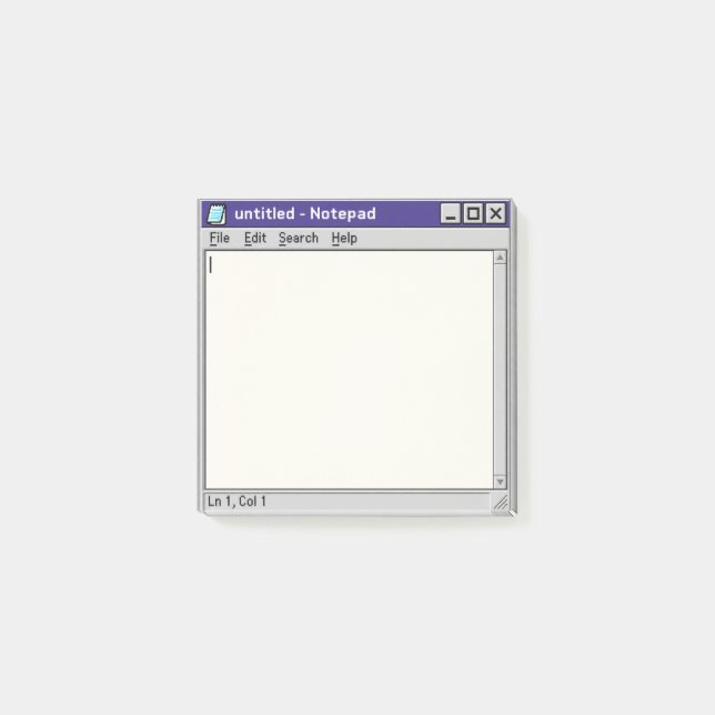 Bloco De Notas Editor de Texto de Computador Retrô Janela (Frente)
