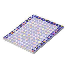 Bloco De Notas Efeito 3D Verificado azulejos de Sinalizador Náuti