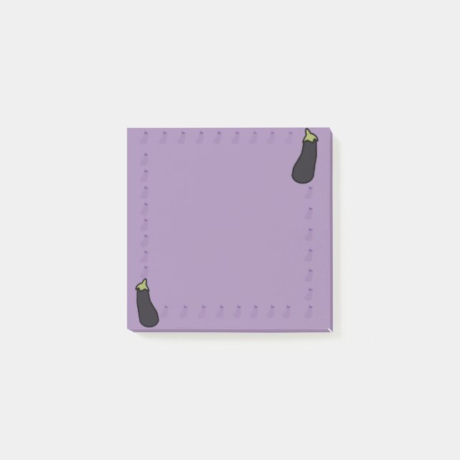 Bloco De Notas Eggplant Post it Notes (Frente)