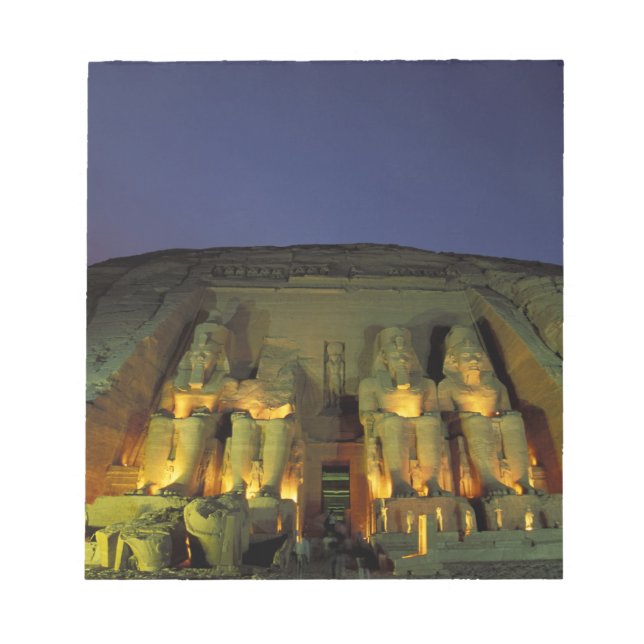 Bloco De Notas Egito, Abu Simbel, figuras colossais de Ramsés (Frente)