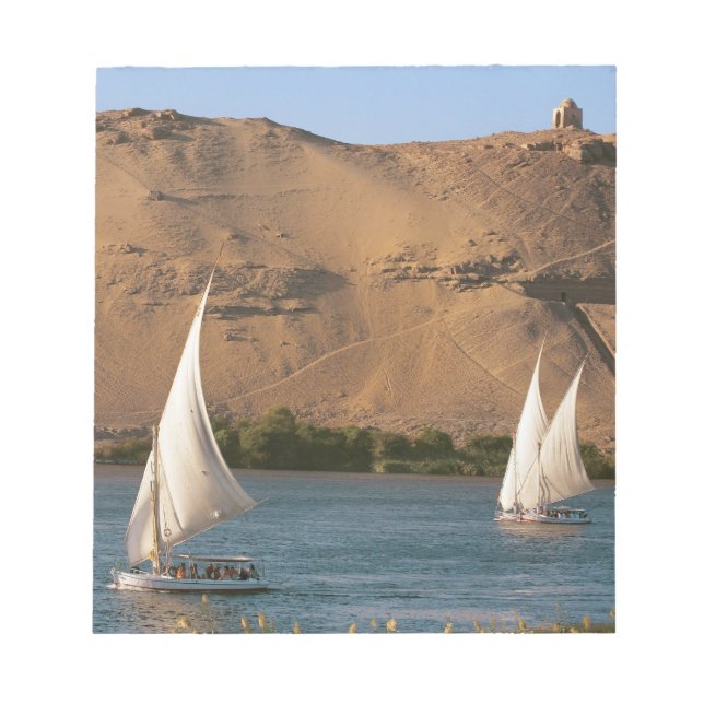 Bloco De Notas Egito, Aswan, Nile River, embarcações de navegação (Frente)