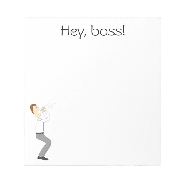 Bloco De Notas Ei, chefe! Notepad com empresário (Frente)