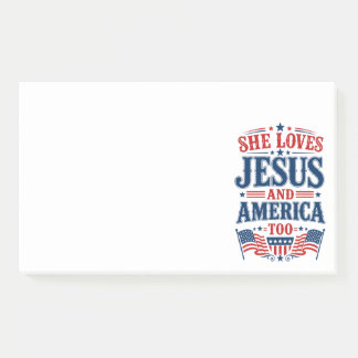 Bloco De Notas Ela Ama Jesus e a América Também