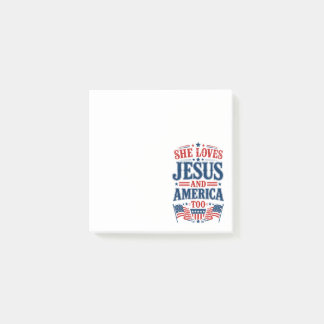 Bloco De Notas Ela Ama Jesus e a América Também