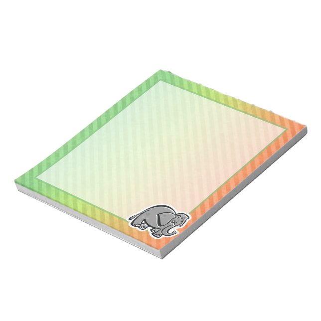 Bloco De Notas Elefante Bonito; Colorido (Invertido)