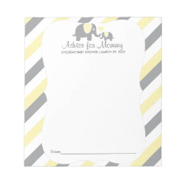 Bloco De Notas Elefante de Cinza Amarelo e Branco - Conselhos