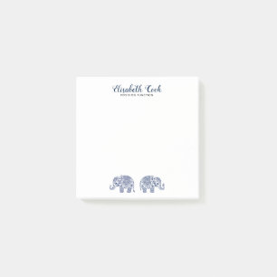 Bloco De Notas Elefante de Paisley Azul