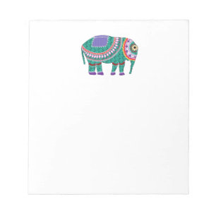 Bloco De Notas Elefante ornamentado bonito