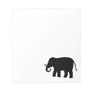 Bloco De Notas Elefante preto