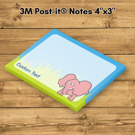 Bloco De Notas Elefante Rosa Cartoon