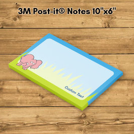 Bloco De Notas Elefante Rosa Cartoon