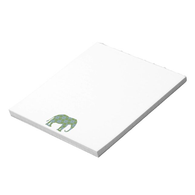 Bloco De Notas Elefante Selvagem Floral (Invertido)