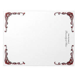 Bloco De Notas Elegância barroca - Preto sem line