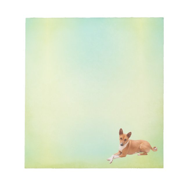 Bloco De Notas Elegant Basenji Dog Notepad (Frente)