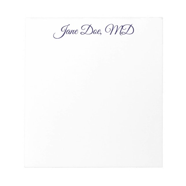 Bloco De Notas Elegant customized professional name notepad (Frente)