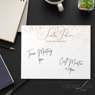 Bloco De Notas Elegant Monogram Personalized Script Gold Accent