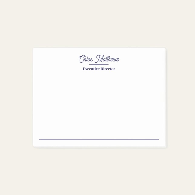 Bloco De Notas Elegant Navy Blue Script Border  (Criador carregado)