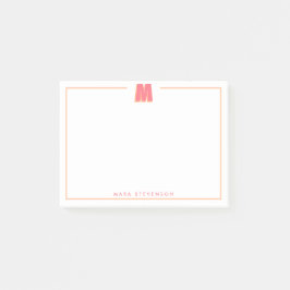 Bloco De Notas Elegant Personalized Monogram 3D Letter M Initial 