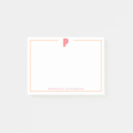 Bloco De Notas Elegant Personalized Monogram 3D Letter P Initial 