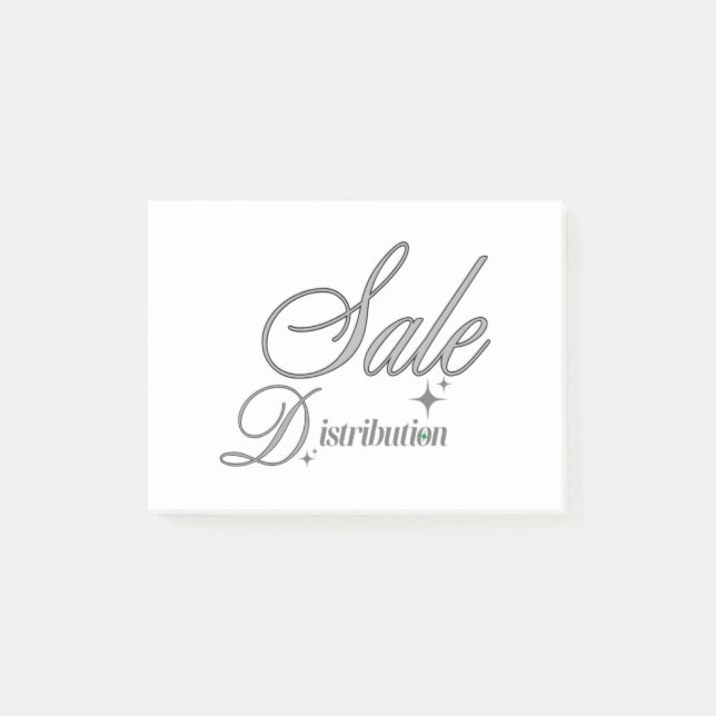 Bloco De Notas Elegant Silver Script Professional Post-it Notes (Frente)
