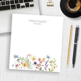 Bloco De Notas Elegant Wildflower Wild Flower Floral Custom