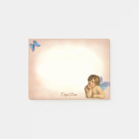 Elegante Anjo de Rafael Vintage & Borboleta Azul