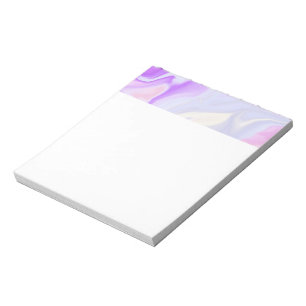 Bloco De Notas Elegante Azul Violeta Branco Abstrato Aquarela