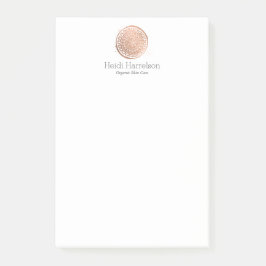 Bloco De Notas Elegante Bela Mandala Logotipo Rosa Dourado Person