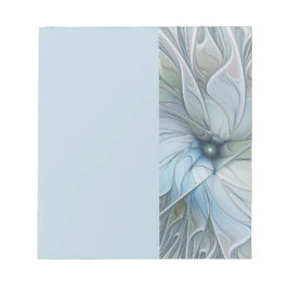 Bloco De Notas Elegante Beleza Arte Fractal Abstrata Moderna Flor