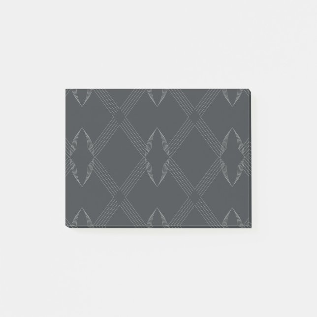 Bloco De Notas Elegante, chic, luxuoso, simples padrão de linha (Frente)