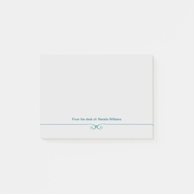 Bloco De Notas Elegante da mesa do monograma (Frente)