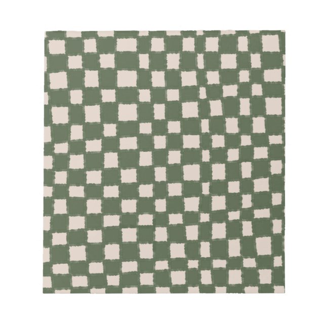 Bloco De Notas Elegante de padrão de placa de verificação de Cinz (Frente)