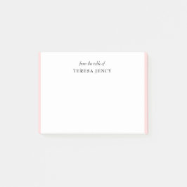Bloco De Notas Elegante Design de Mesa Feminino Rosa Bege